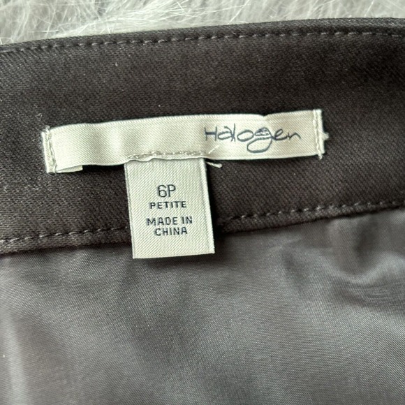 HALOGEN Skirt Sz 6P Petite Black White Square Knee Length Pencil Zip Back Womens - Picture 3 of 8